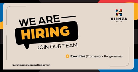 Xjenza Malta is seeking to recruit an Executive (Framework Programme)