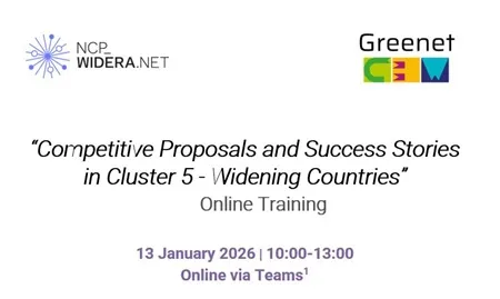 Competitive Proposals and Success Stories in Cluster 5 - Widening Countries (Online Training)